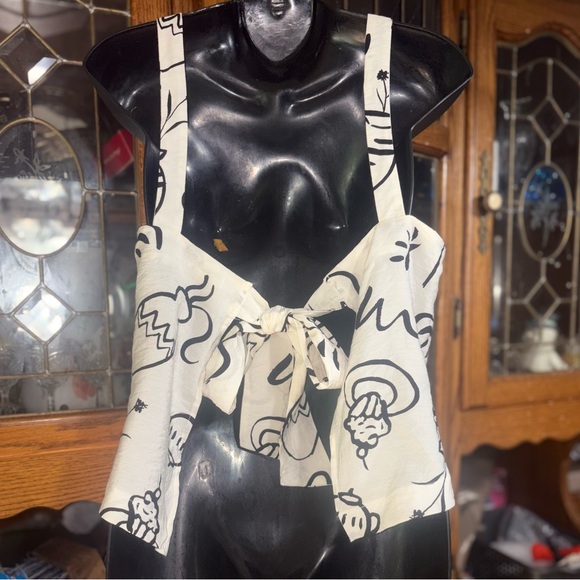 Elena Doodle Print Tank Top (also known as the Sketch Print Tank) Blu Pepper - Picture 7 of 9